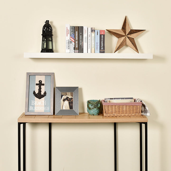 Bovina Floating Shelf Winston Porter Size: 2" H x 48" W x 9.25" D Finish: White