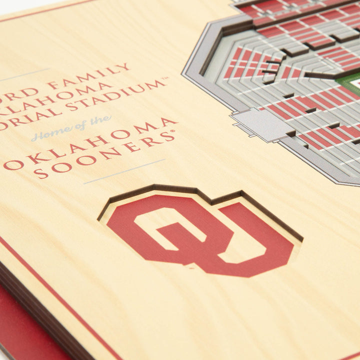 NCAA 5-Layer StadiumViews 3D Wall Art YouTheFan NCAA Team: University of Oklahoma