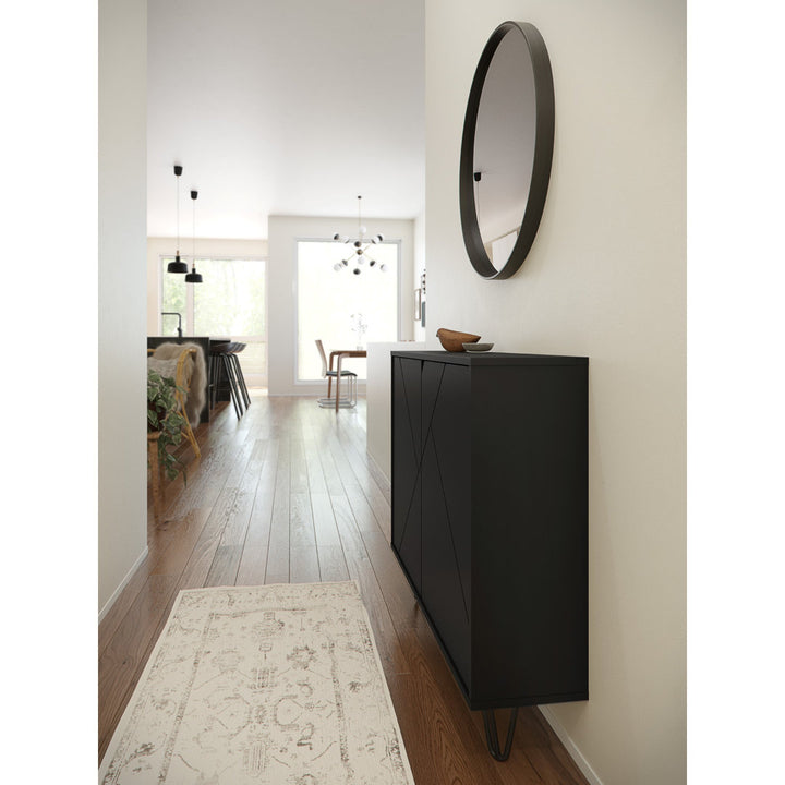 Azerion 2 - Door Accent Cabinet Wade Logan® Color: Black