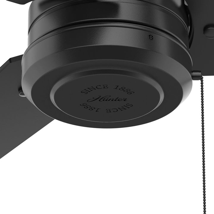44" Cassius 3 - Blade Outdoor Standard Ceiling Fan with Pull Chain Hunter Fan Finish: Matte Black