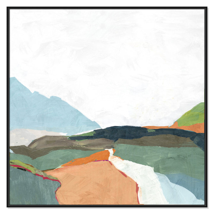 April Morning - Floater Frame Painting on Canvas Joss & Main Size: 46.5" H x 46.5" W x 2" D Format: Black