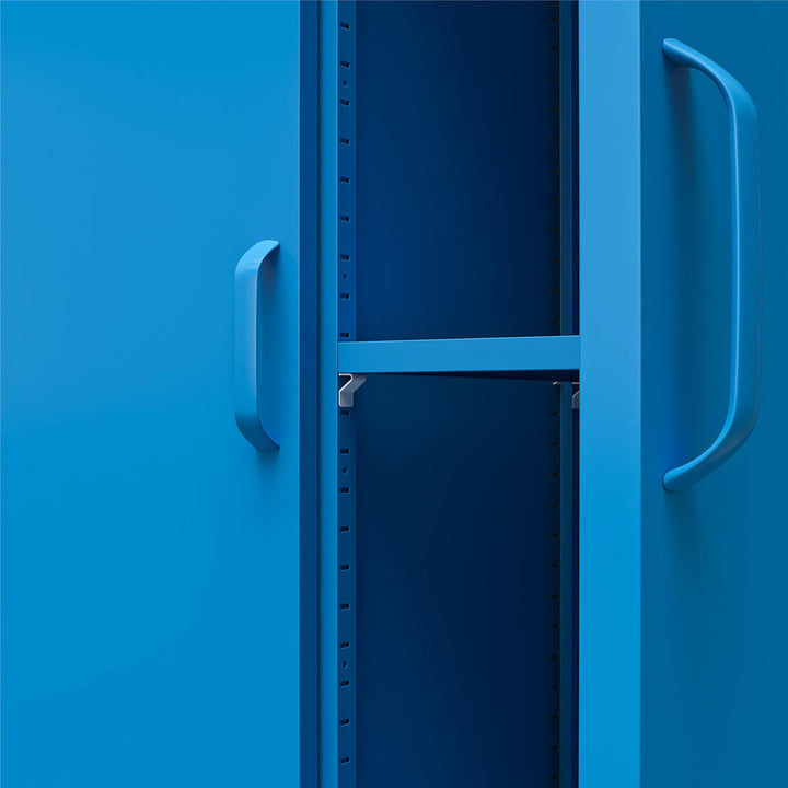 Cache 2 Door Tall Metal Locker Style Storage Cabinet Novogratz Finish: Bright Blue