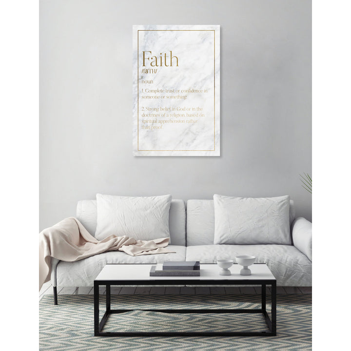 Faith Typography - Textual Art Print on Canvas Ivy Bronx Size: 24" H x 16" W x 1.5" D