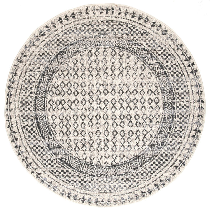 Gilleland Geometric Multi Gray Area Rug Langley Street® Rug Size: Round 5'