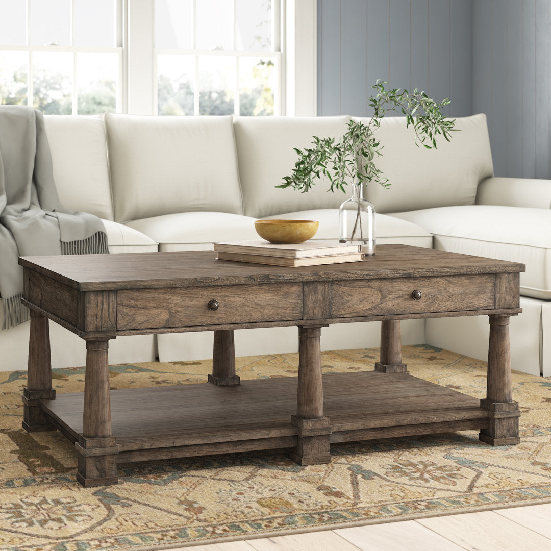 Stephens 4 Legs Coffee Table with Storage Birch Lane™
