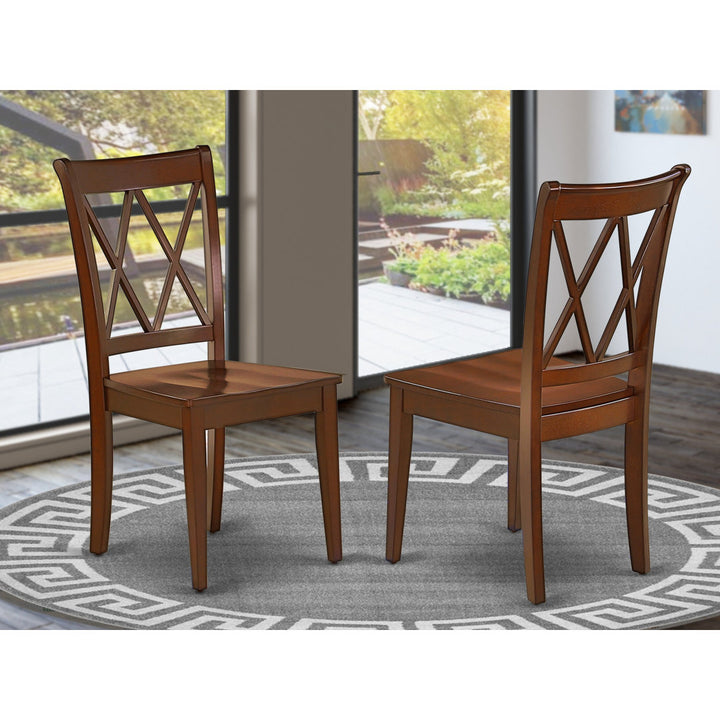 Letitia Solid Wood Double X-Back Side Chair (Set of 2) Lark Manor™ Color: Mahogany