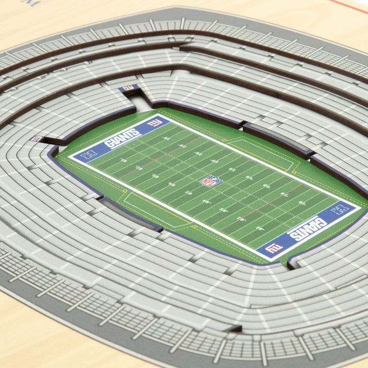 NFL 5-Layer Stadiumview Wall Art YouTheFan Color: Teal NFL Team: New York Giants