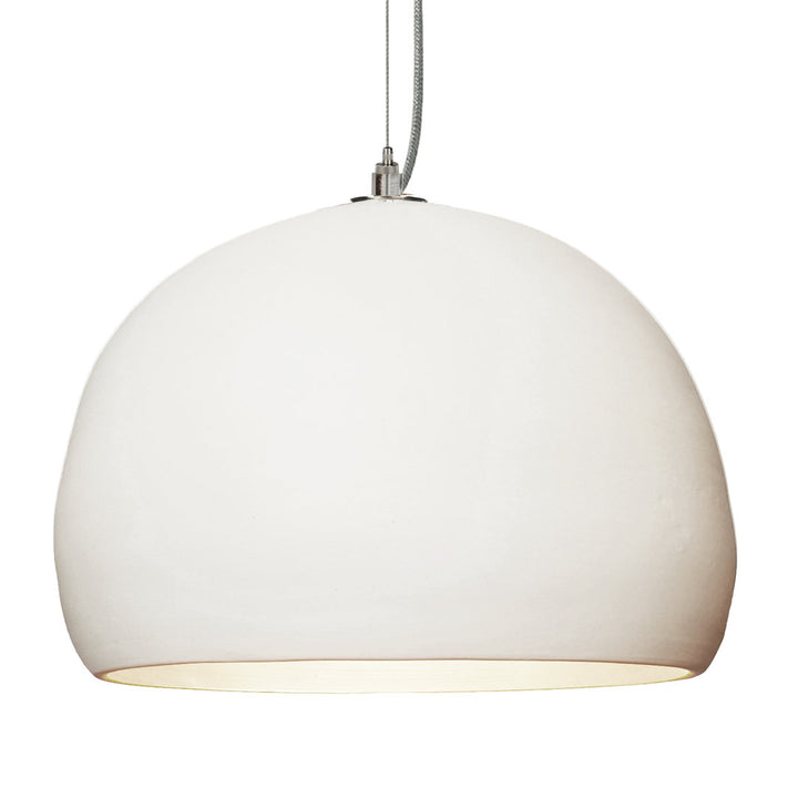 Clay 1 - Light Pendant Hammers and Heels Shade Color: Matte White Bulb Included: No, Finish: Brushed Nickel