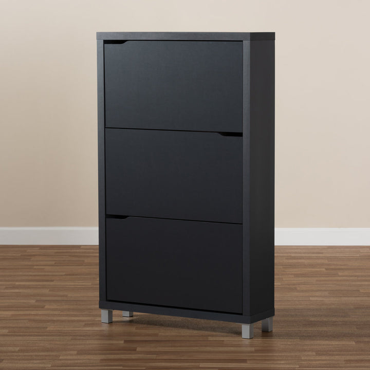 Cade 18 Pair Shoe Storage Cabinet Rebrilliant Finish: Gray