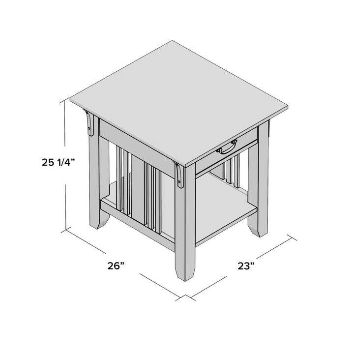Schubert End Table with Storage Three Posts™