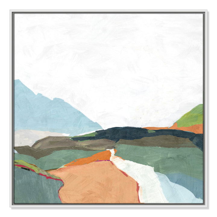 April Morning - Floater Frame Painting on Canvas Joss & Main Size: 31.5" H x 31.5" W x 2" D Format: White