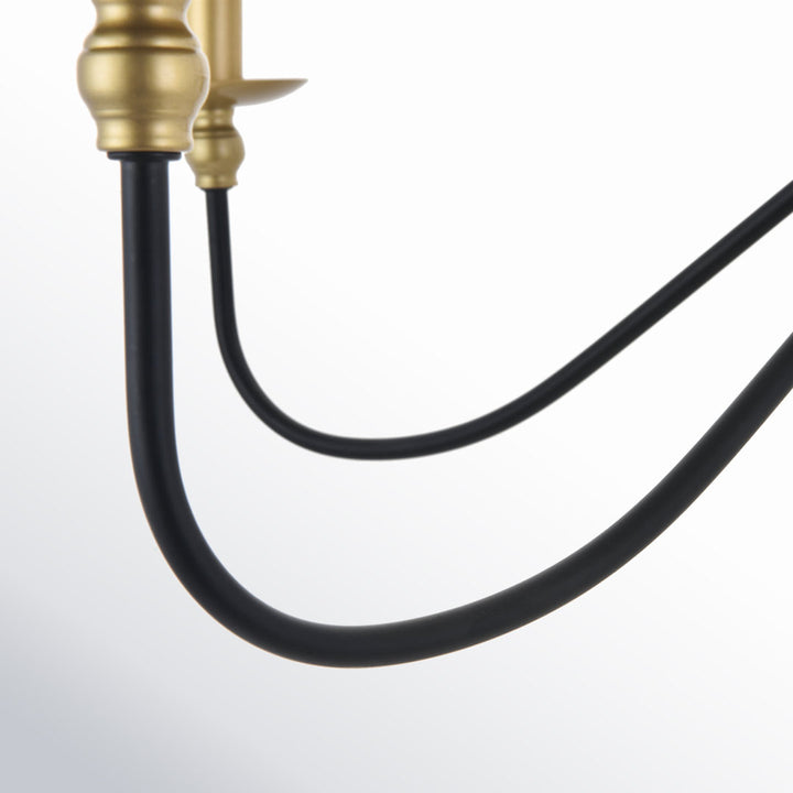 Ableton 6 - Light Candle Style Classic / Traditional Chandelier Birch Lane™ Size: 25" H x 48" W x 48" D Finish: Black/Brass