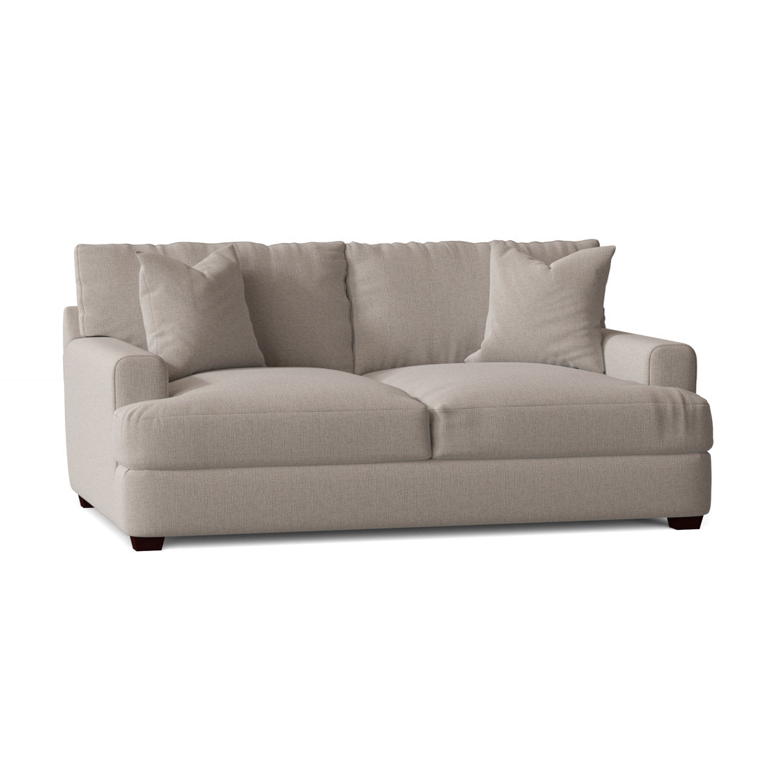 Emilio 65" Recessed Arm Loveseat With Reversible Cushions Wayfair Custom Upholstery™ Fabric: Indy Dove Performance