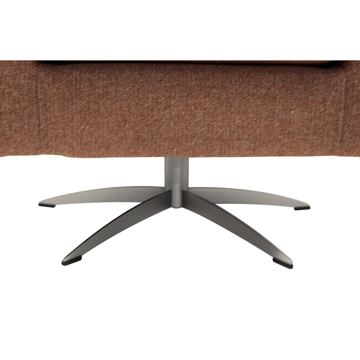 Basilina 26.25" Wide Swivel Armchair Wade Logan® Fabric: Terrace Autumn Polyester Blend