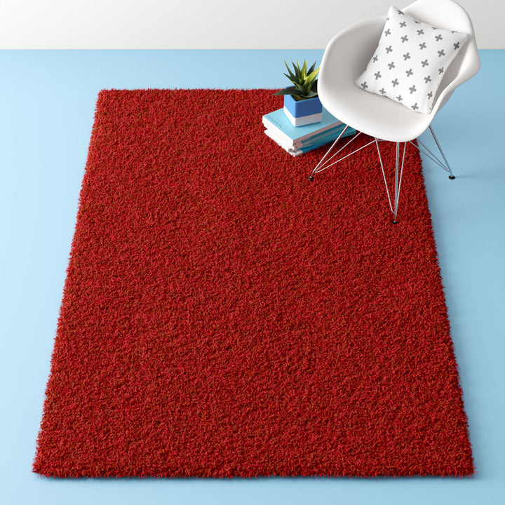 Angeline Cherry Red Area Rug Ebern Designs Rug Size: Rectangle 9' x 12'2"