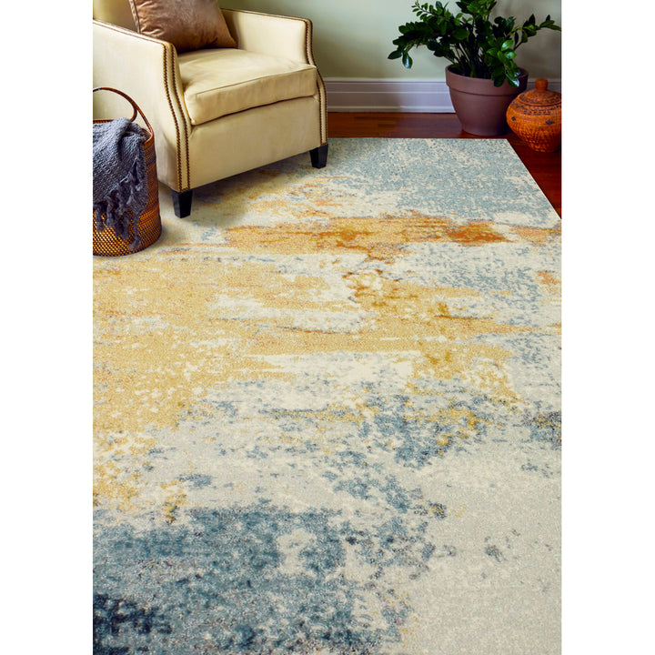 Boyland Abstract Blue/Yellow Area Rug Trent Austin Design® Rug Size: Rectangle 8'6" x 11'6"