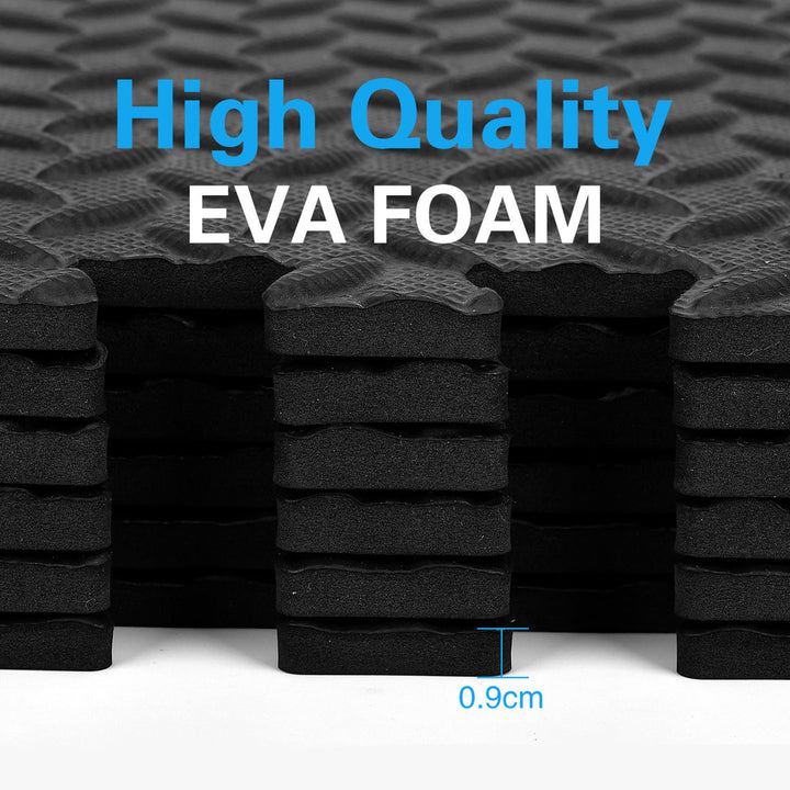 Exercise Mat Eva Foam Interlocking Tiles Protective Flooring For Gym Equipment And Cushion For Workouts 24 X 24X 0.4 Inch (Set of 6) Coofel
