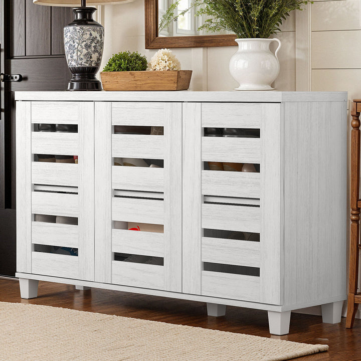 Lismore 16 Pair Shoe Storage Cabinet Steelside™ Finish: Pearl White