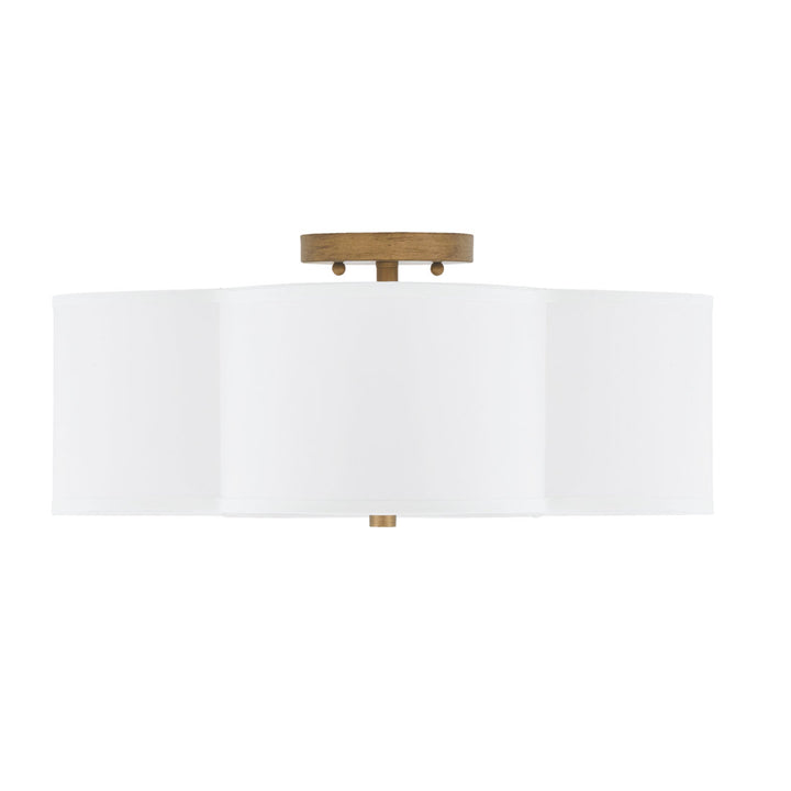 Tangela Unique/Statement Geometric Semi Flush Mount Greyleigh™ Size: 8.25" H x 18" W