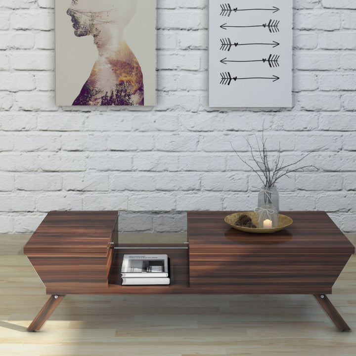 Soto 4 Legs Coffee Table with Storage Mercury Row® Color: Walnut