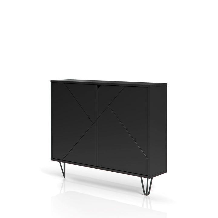 Azerion 2 - Door Accent Cabinet Wade Logan® Color: Black