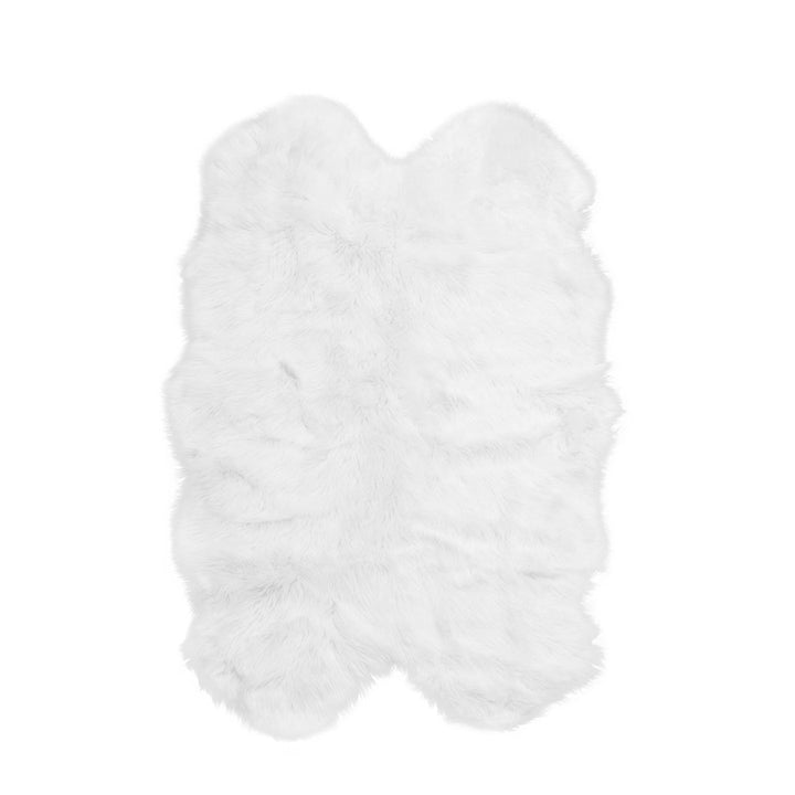 Diller White Faux Sheepskin Fur Machine Washable Shag Fluffy Area Rug Willa Arlo™ Interiors Rug Size: Novelty 4' x 6'