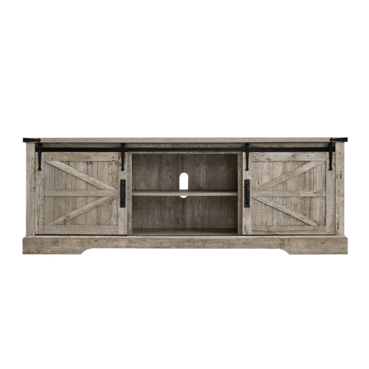 Bryndee Farmhouse TV Stand, Entertainment Center for TVs up to 75" Gracie Oaks Color: Light Rustic Oak