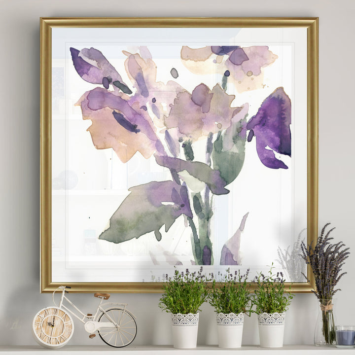 Garden Blooms II' Painting on Canvas Etta Avenue™ Size: 17.5" H x 17.5" W x 1.5" D Format: Gold Framed