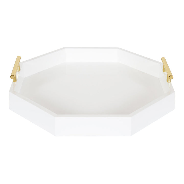 Norvan Ottoman/Coffee Table Tray Everly Quinn Color: White