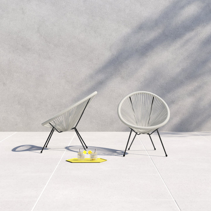 Outdoor Hammock Weave Patio Chair (Set of 2) AllModern Color: White