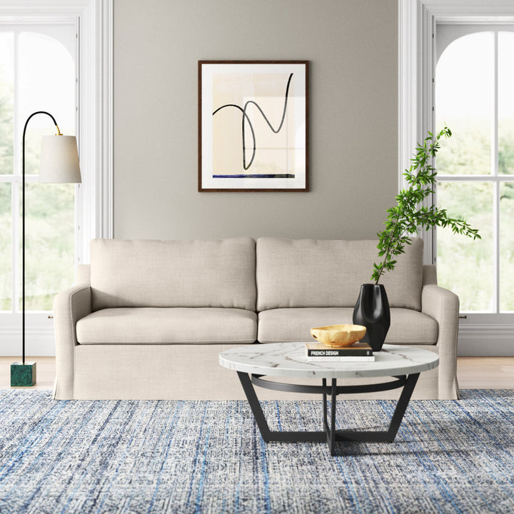 Neruda 86'' Slipcovered Sofa Joss & Main Fabric: Diego Natural Performance Plainweave