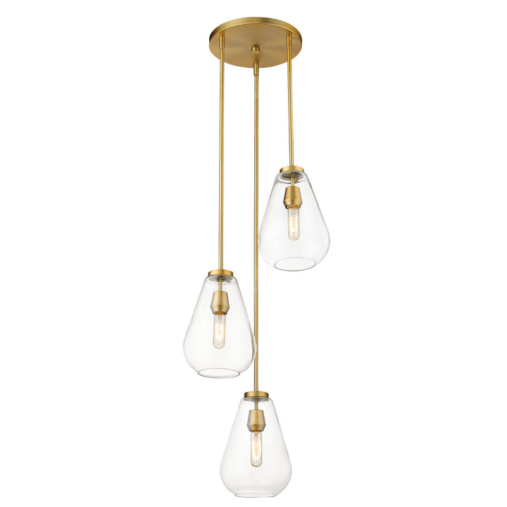 Apollonios 3 - Light Cluster Teardrop Pendant Mercury Row® Finish: Olde Brass