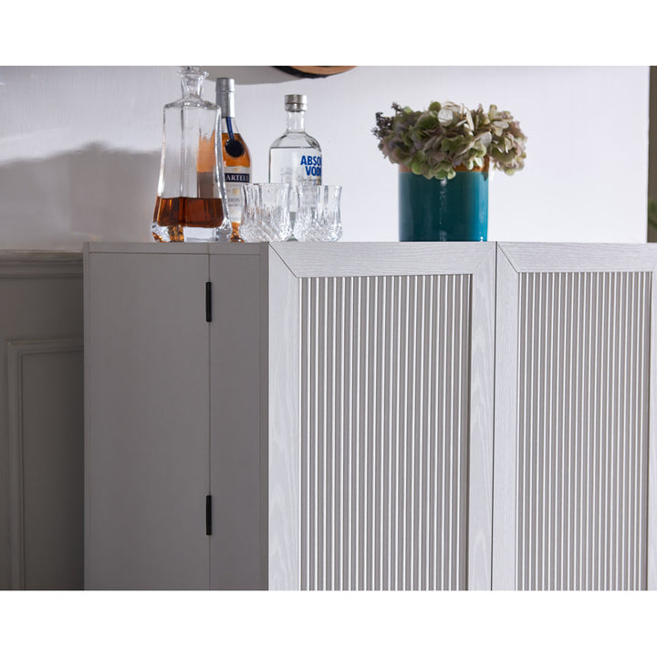 Yessine 31.5'' Bar Cabinet Ebern Designs Color: White