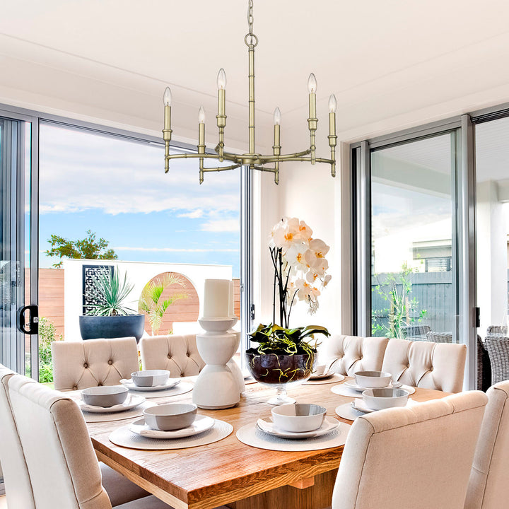 Andaman 6 - Light Candle Style Chandelier Sand & Stable™