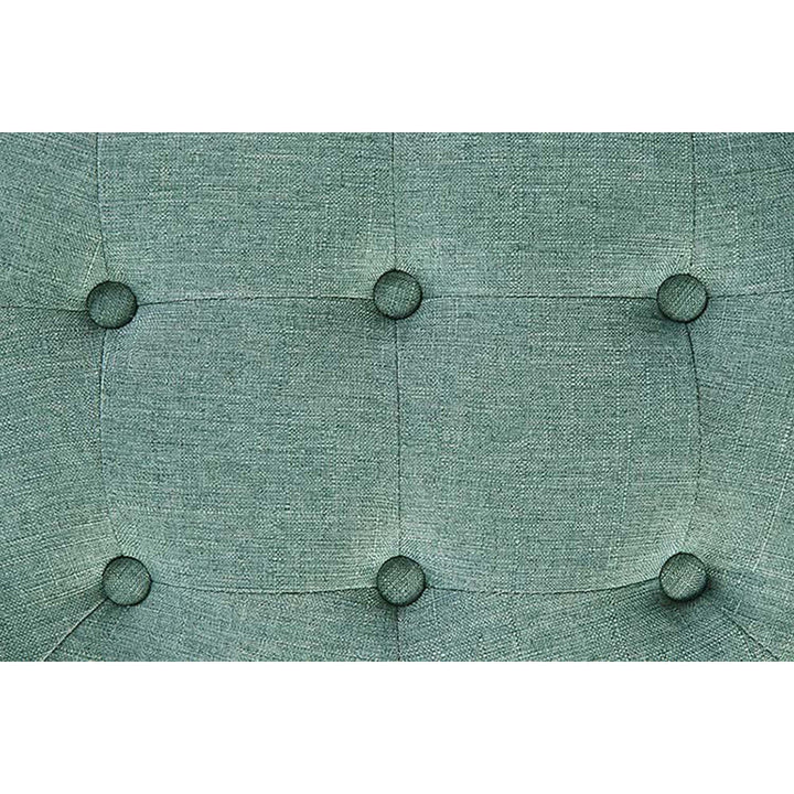 Avers 19.75" Wide Tufted Round Storage Ottoman Andover Mills™ Fabric: Green Fabric