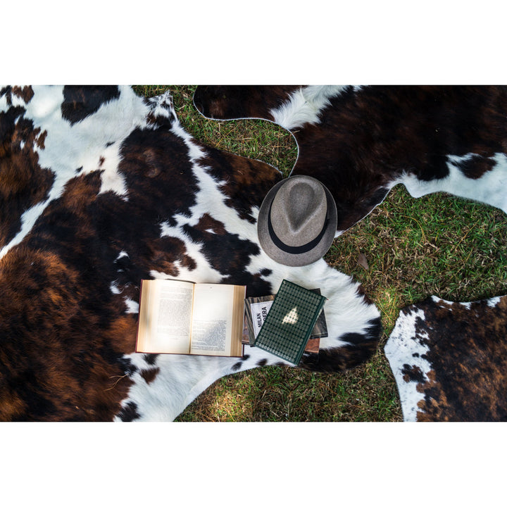 Paladin Handwoven Cowhide Brown/White Area Rug Loon Peak®