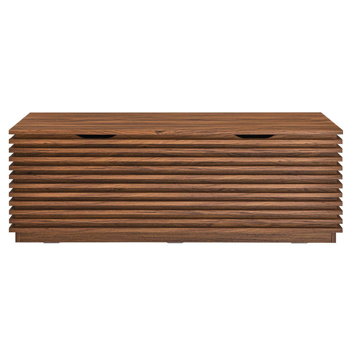 Modway Render 47" Wood Grain Storage Bench Modway