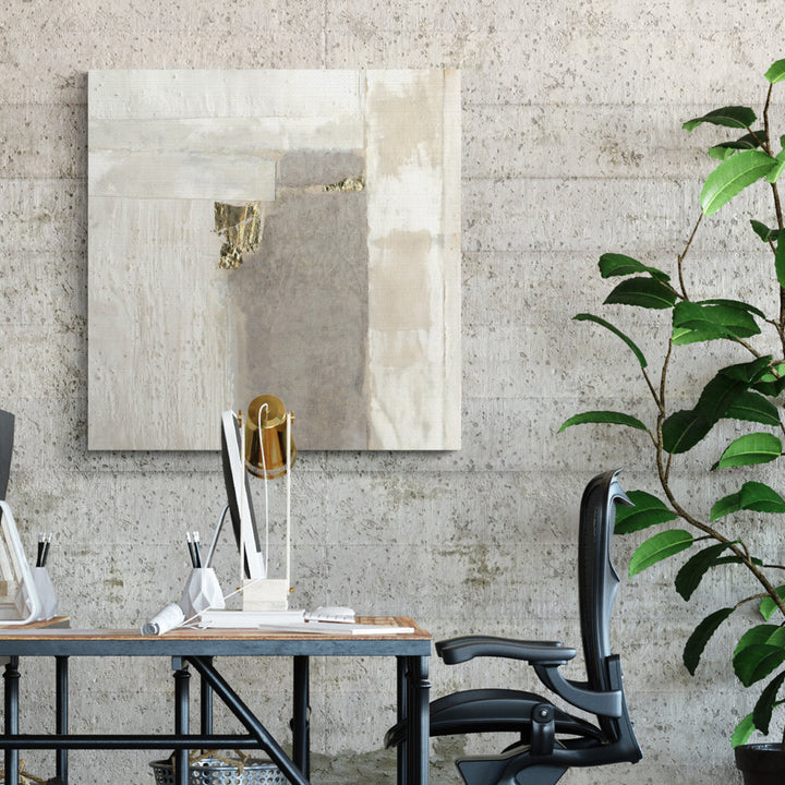 'Neutral Gold II' - Wrapped Canvas Print Mercer41 Size: 32" H x 32" W x 1" D