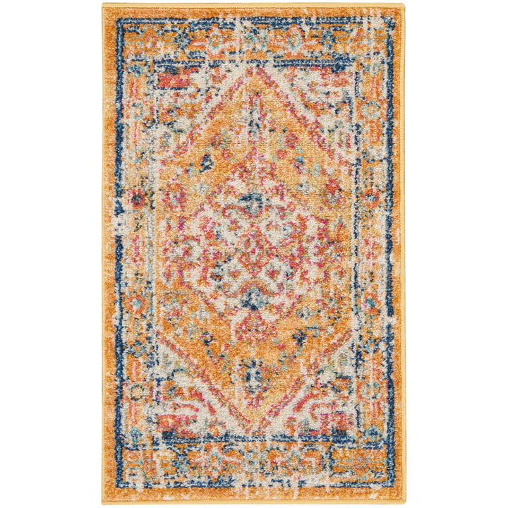 Baylee Oriental Yellow/Ivory Area Rug Kelly Clarkson Home Rug Size: Rectangle 1'10" x 2'10"