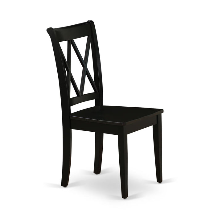 Letitia Solid Wood Double X-Back Side Chair (Set of 2) Lark Manor™ Color: Black