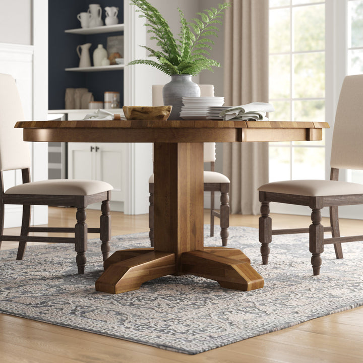 Shaler Extendable Solid Wood Dining Table Laurel Foundry Modern Farmhouse®