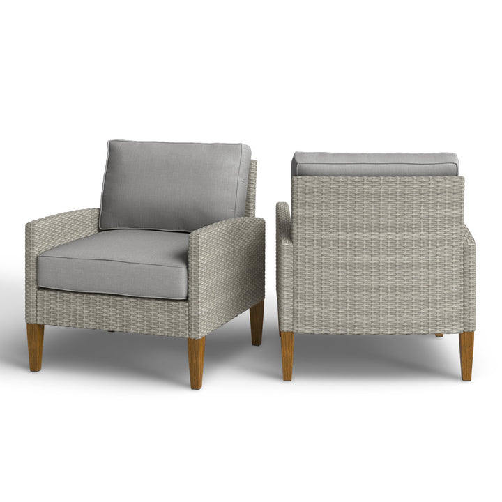 Gabor Patio Chair with Cushions (Set of 2) Birch Lane™ Cushion Color: Gray