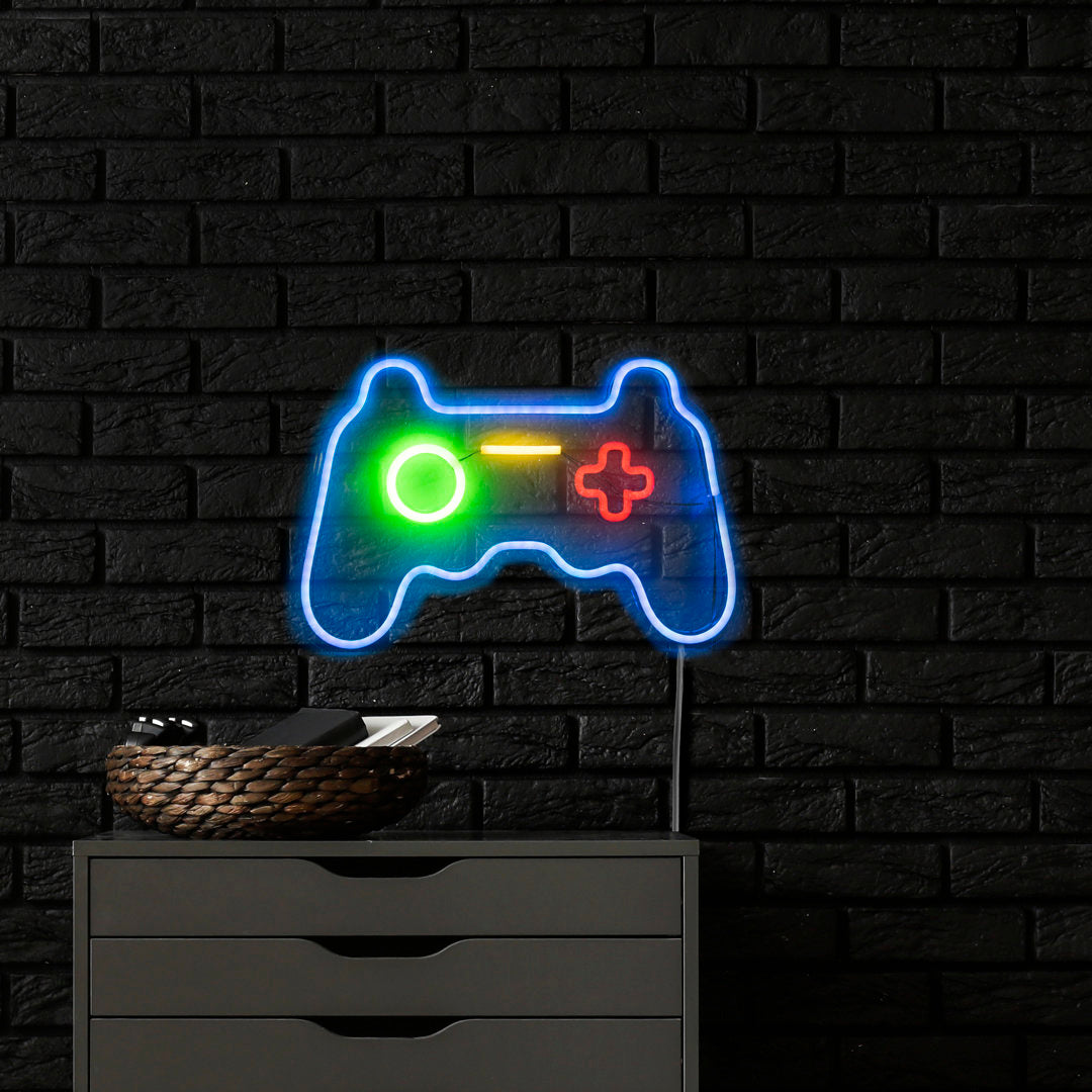 11" LED Neon Style Video Game Controller Wall Sign Northlight Seasonal