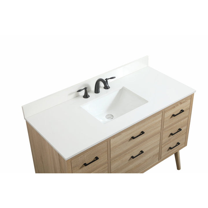 Burkley 48'' Single Bathroom Vanity Set Mercury Row® Base Finish: Mango Wood