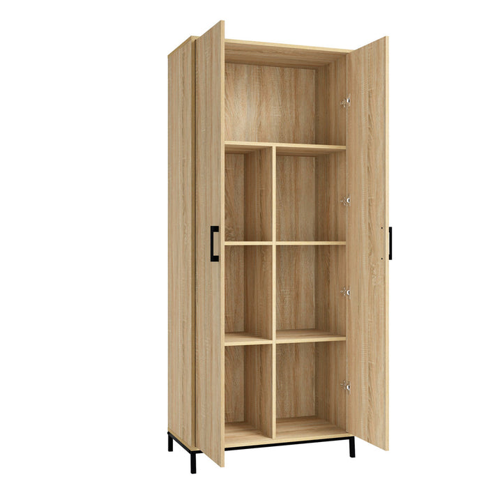Clower 7 - Shelf Storage Cabinet Zipcode Design™ Finish: Charter Oak™