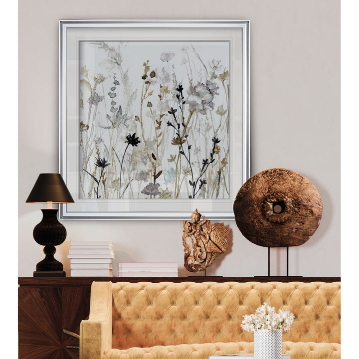 Wildflower Mist II - Painting Print Lark Manor™ Size: 27" H x 27" W x 1.5" D Format: Silver Framed