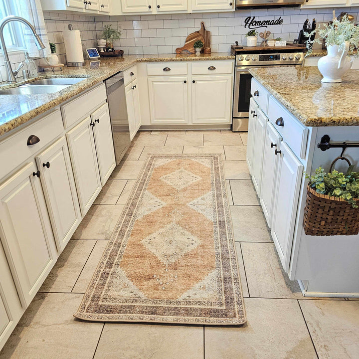 Albar Moroccan Machine Washable Brown Area Rug Foundry Select Rug Size: Runner 2'7" x 10'2"