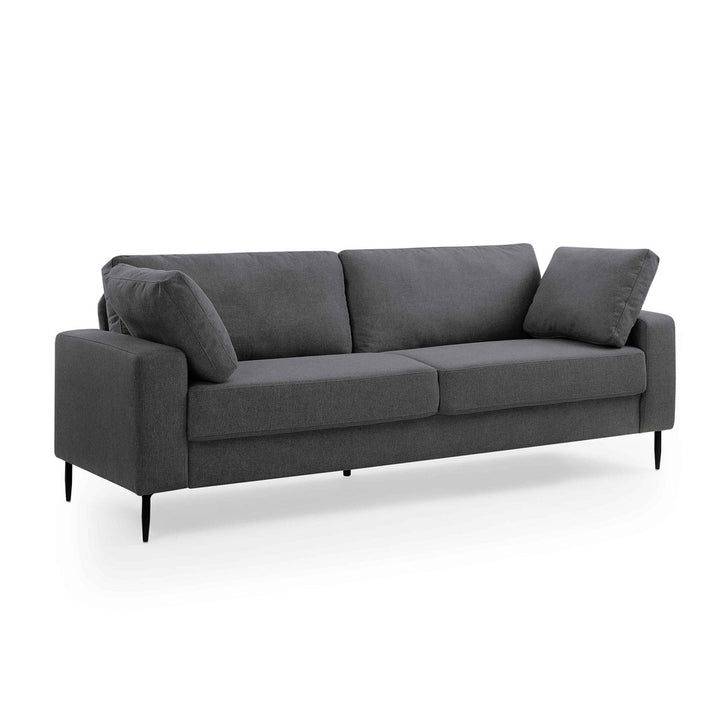 Jeses MINIMORE Modern Style Etta 84.3" Mid-Century Modern Design Sofa Corrigan Studio® Fabric: Dark Gray Linen Blend