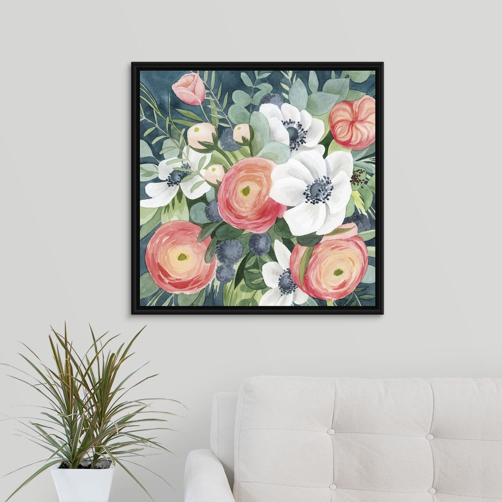 Bewitching Bouquet I by Grace Popp - Painting Print Winston Porter Size: 25.7" H x 25.7" W x 1.75" D Format: Black Floater Framed