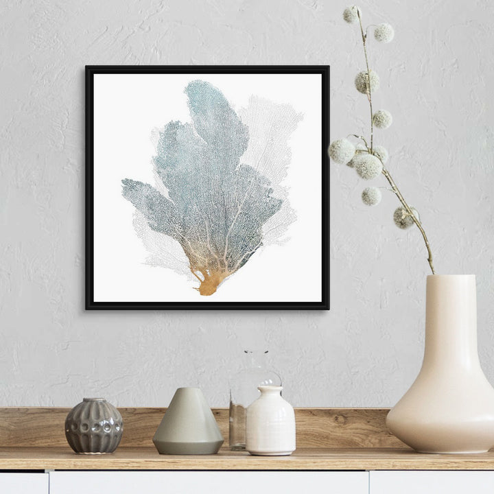 Delicate Coral II by Isabelle Z - Painting Print on Canvas Beachcrest Home™ Size: 18" H x 18" W x 1.75" D Format: Black Floater Framed Canvas